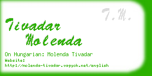 tivadar molenda business card